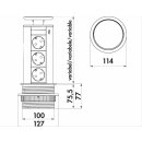 Evoline® PORT, 3 Steckdosen VDE